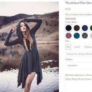 Wonderland Pixie Dress with "Cowl" Hood